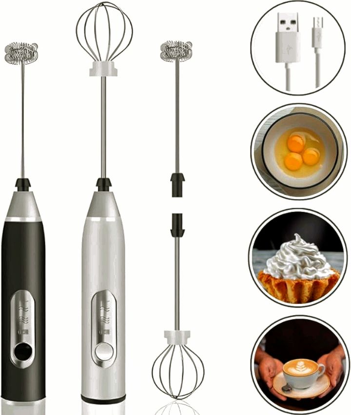 Batedor de Cafe e Leite USB Recarregavel